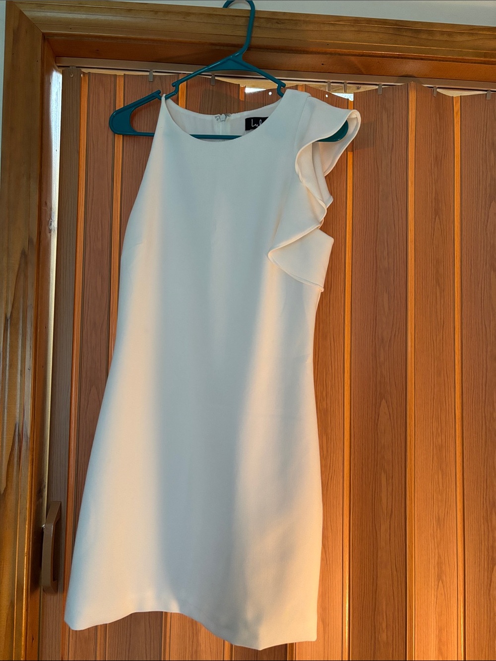 Lulu's White Ruffle-Detail Mini Dress Graduation - Picture 2 of 2